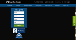 Desktop Screenshot of pacificpatio.com